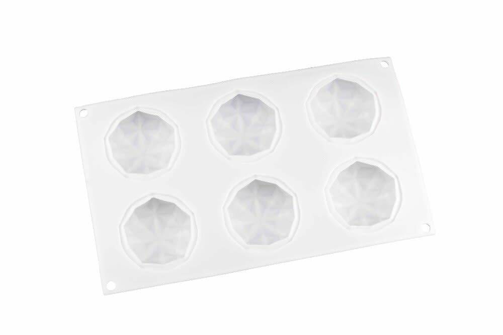 Molde Silicona Diamante Redondo 6 Cavidades3