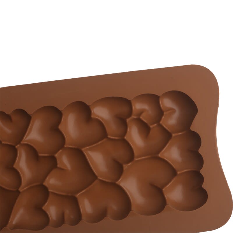 Molde Chocolate Tableta Corazones N°2 Silicona3