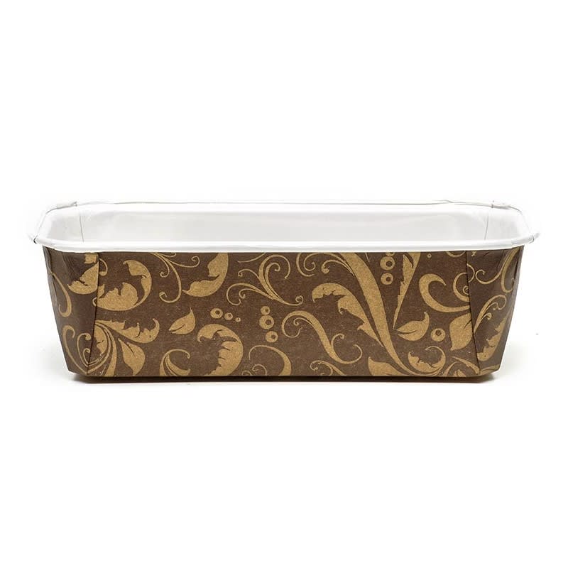 Molde Laminado Queque Café-Dorado 16x5x5 cm. 10 Unid.2