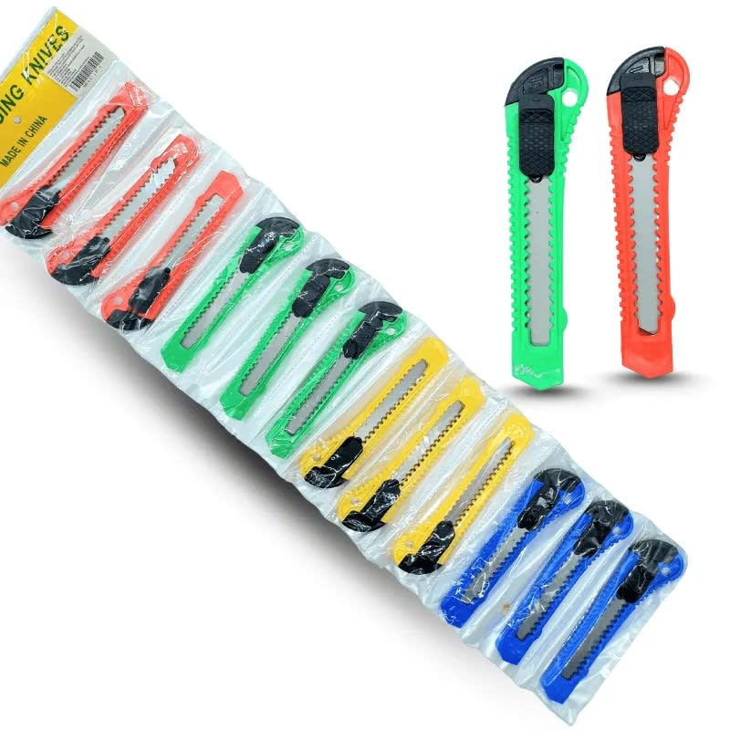 Pack 12 Cuchillos Cartoneros Tip Top 15 cm. Colores1