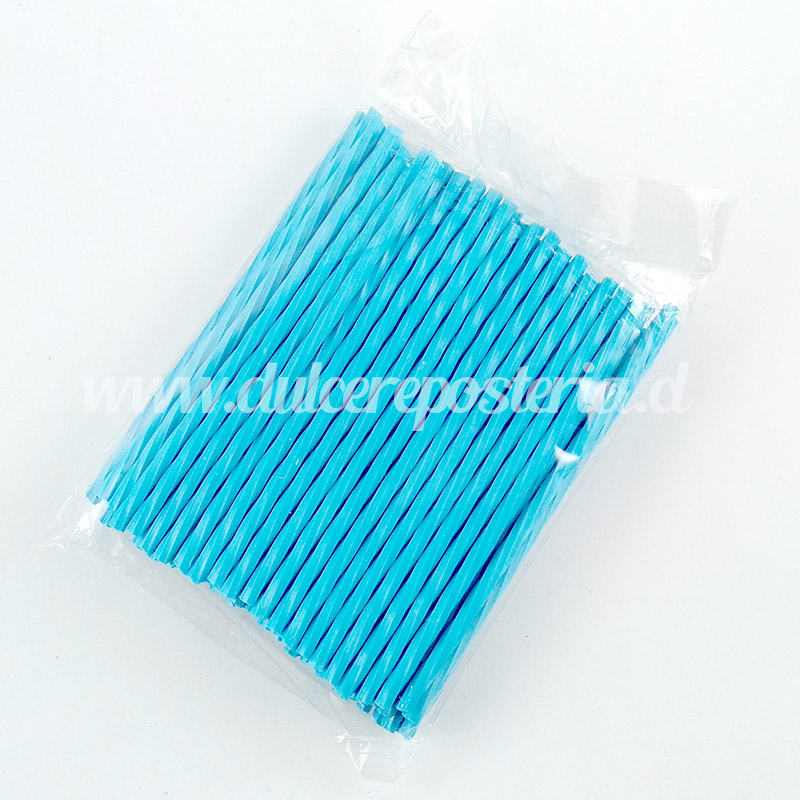 Palitos Plásticos Rizados 10 cm. 100 unidades5