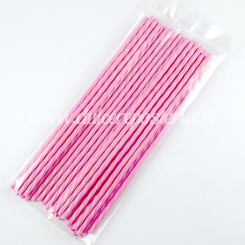 Palitos Plásticos Rizados 18 cm. 25 unidades10