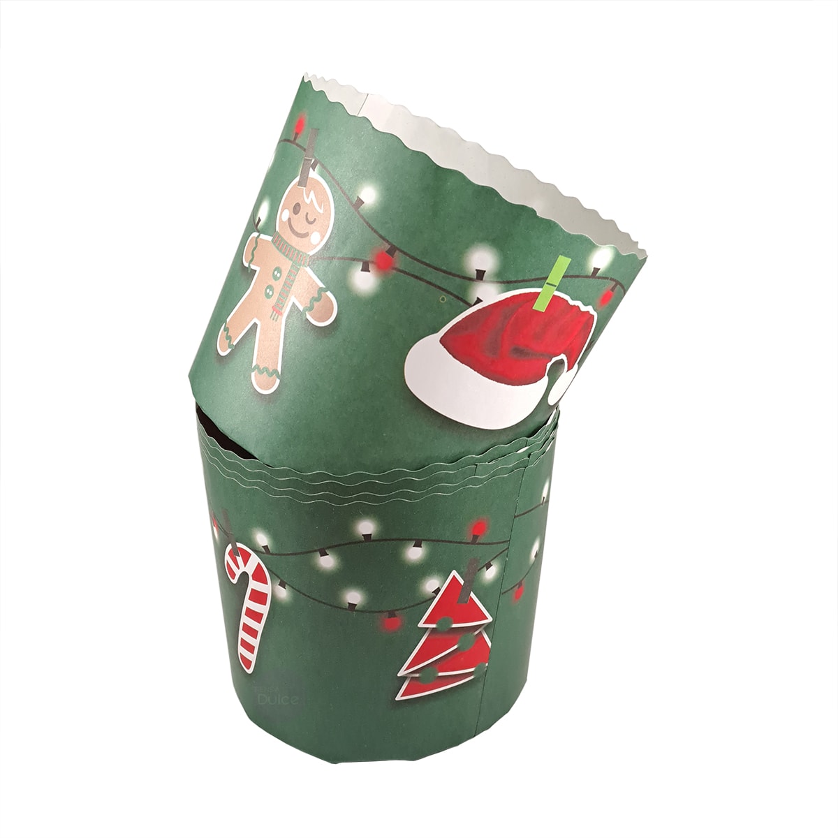 Molde Papel Panettone Navidad 500 gr. N°2 - 5 Unidades2