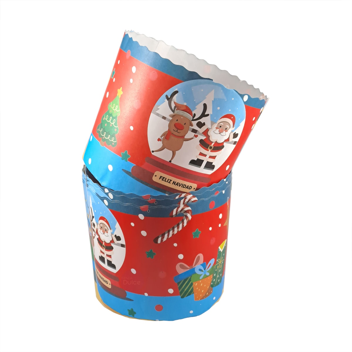 Molde Papel Panettone Navidad 500 gr. N°3 - 5 Unidades2