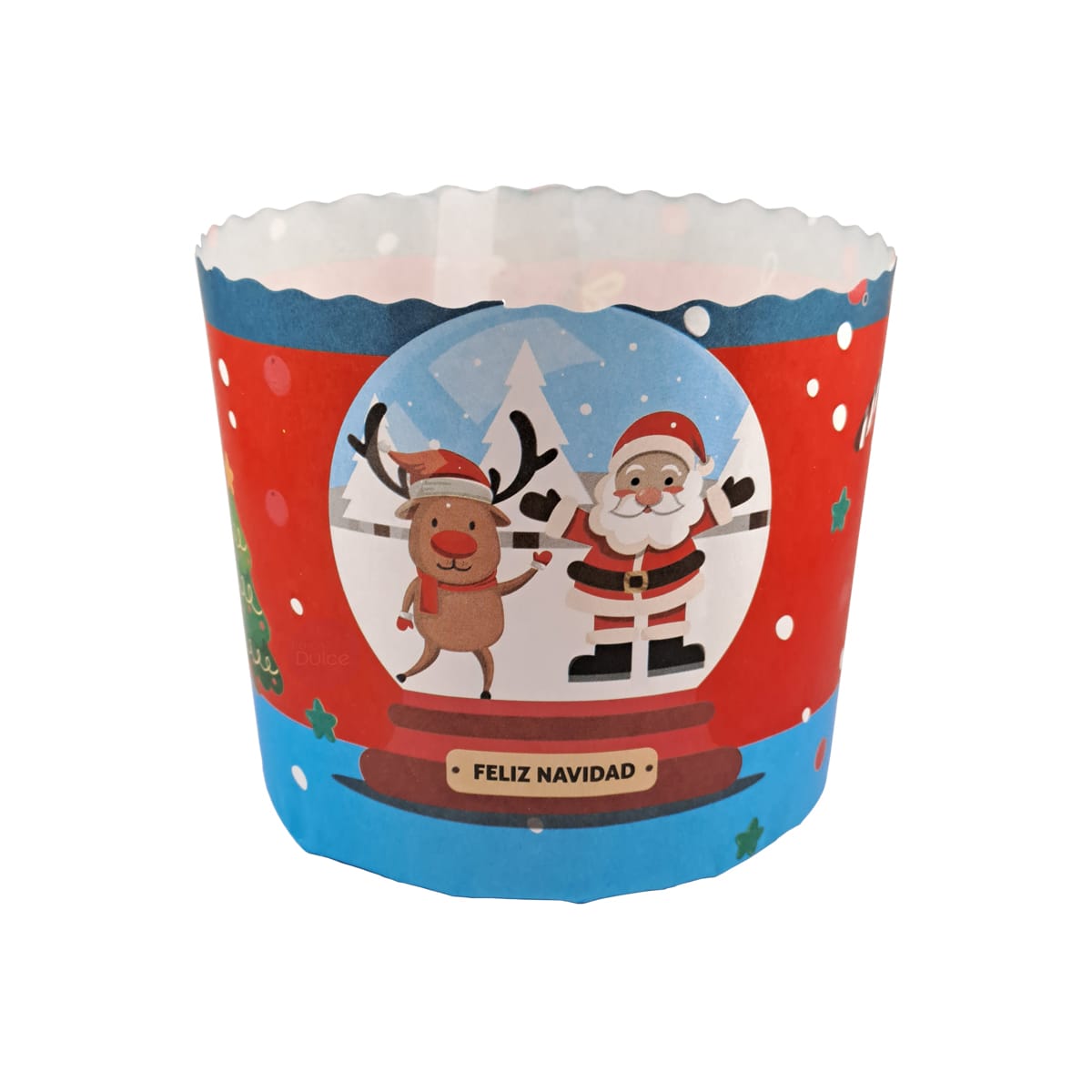 Molde Papel Panettone Navidad 500 gr. N°3 - 5 Unidades 0
