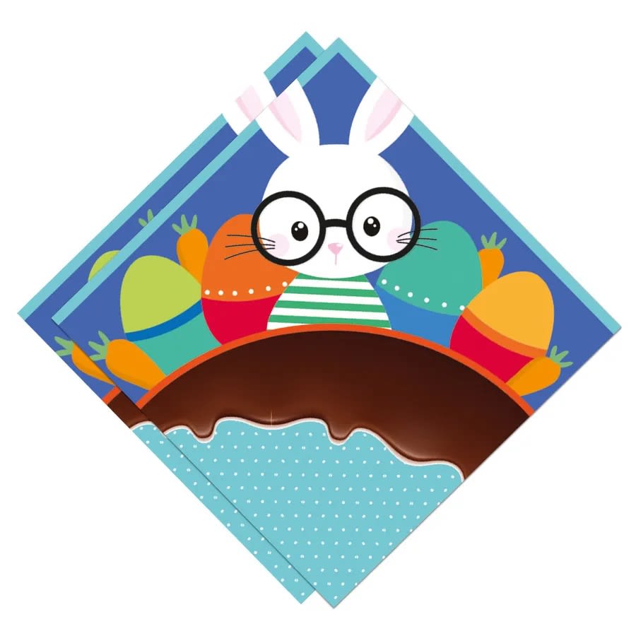 Envoltorio Para Huevo Grande Conejo Azul 35x35 cm.3