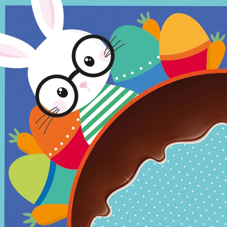 Envoltorio Para Huevo Grande Conejo Azul 35x35 cm.4