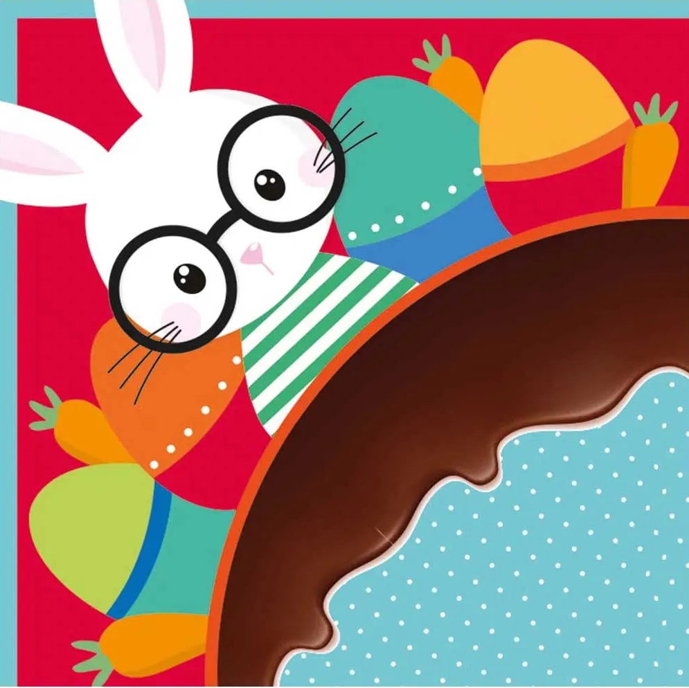 Envoltorio Para Huevo Grande Conejo Rojo 35x35 cm.5