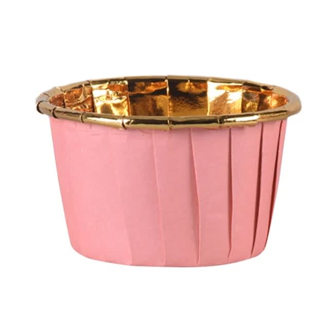 Capsulas Plegadas Cupcake Rosado 20 Unidades2