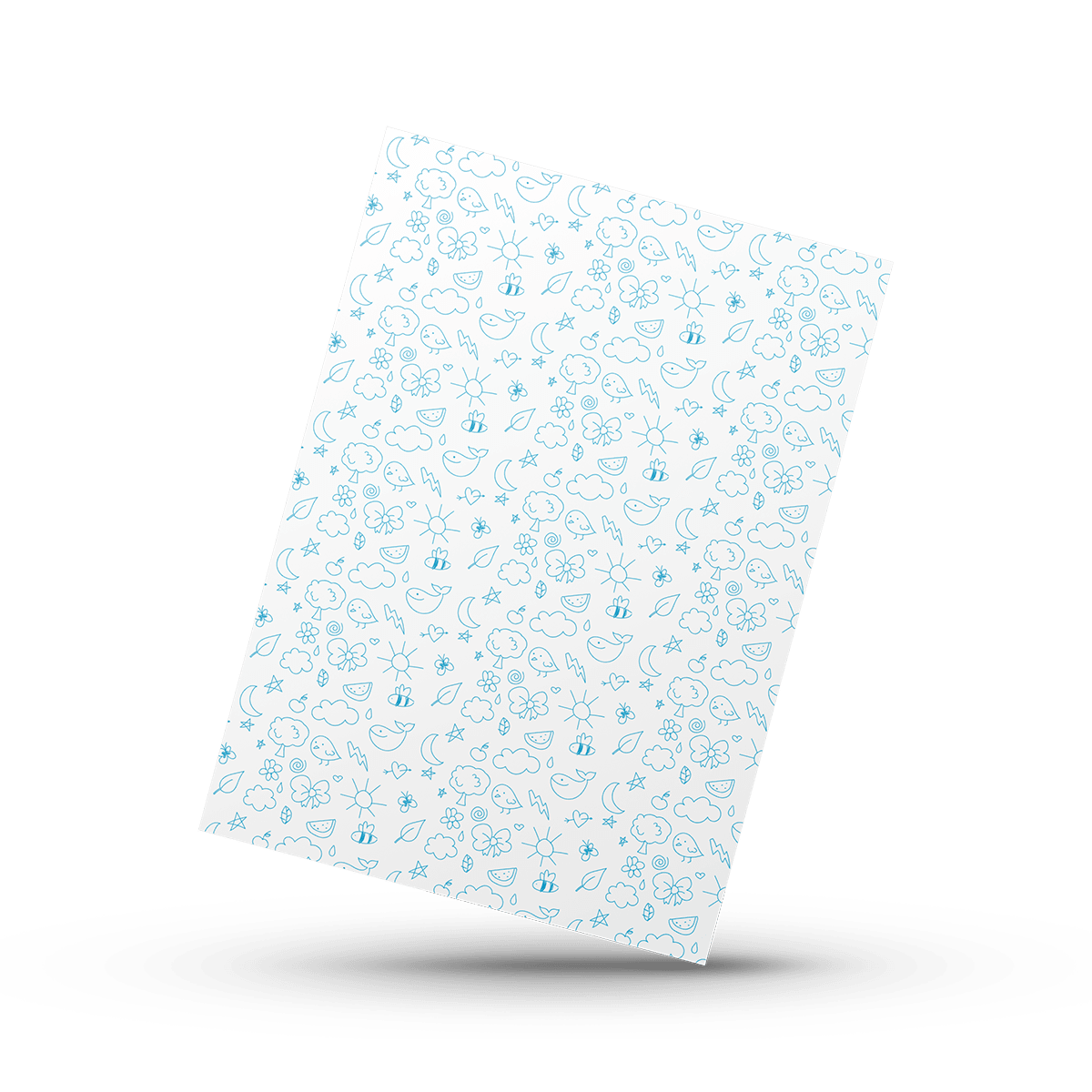 Papel Mantequilla Dibujos Azules 10 Unidades 0