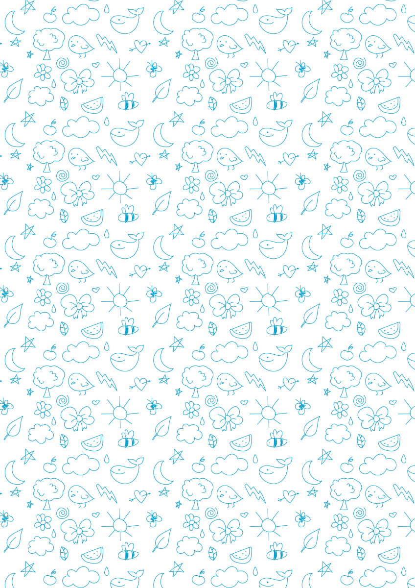 Papel Mantequilla Dibujos Azules 10 Unidades2