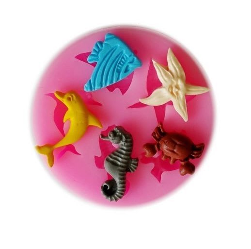 Molde Fondant Peces Silicona2