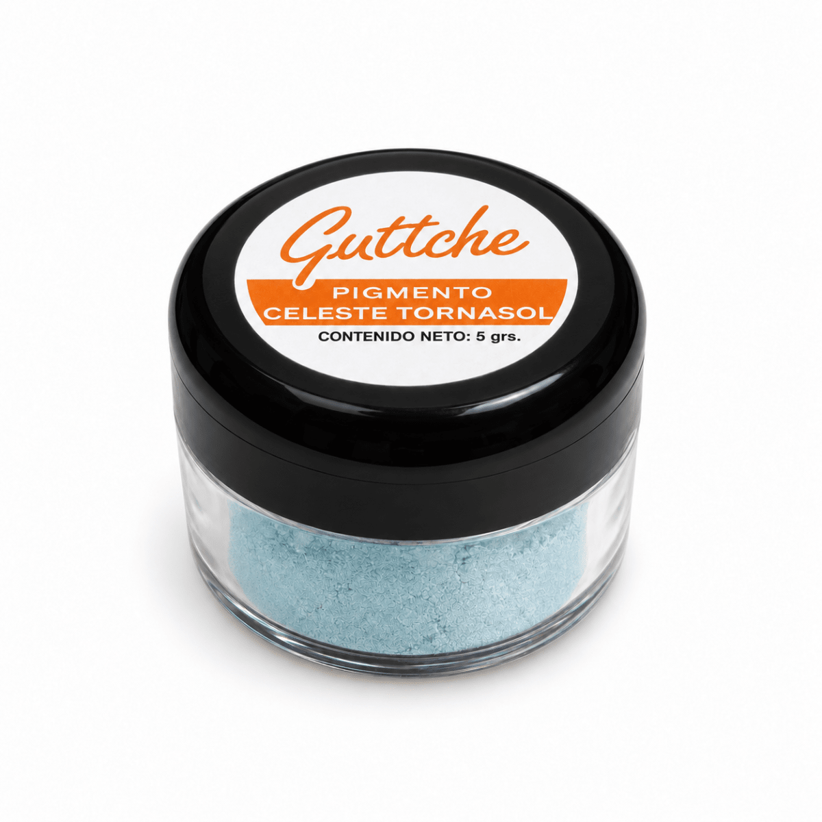Pigmento Nacarado Guttche Celeste Tornasol 5 gr. 0
