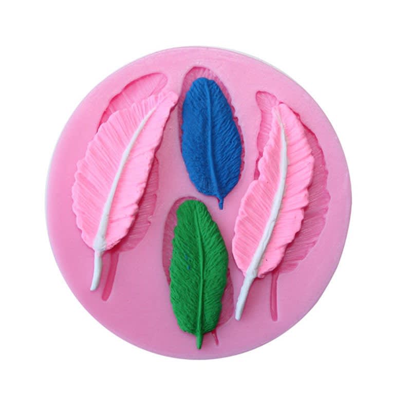 Molde Fondant Plumas N°1 Silicona2