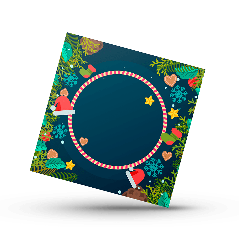 Cookie Card 10x10 cm. Navidad N°1 - 10 Unidades 0