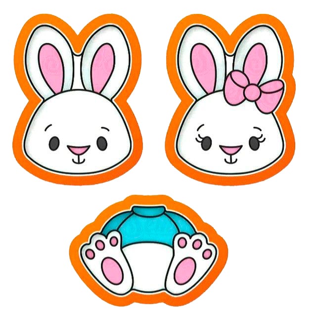 Set Cortador Pareja de Conejos 3 Piezas Plástico3