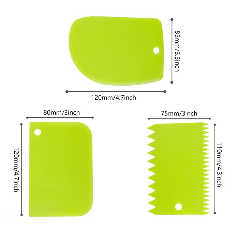 Set Scrapers o Raspadores para Crema 3 Piezas2