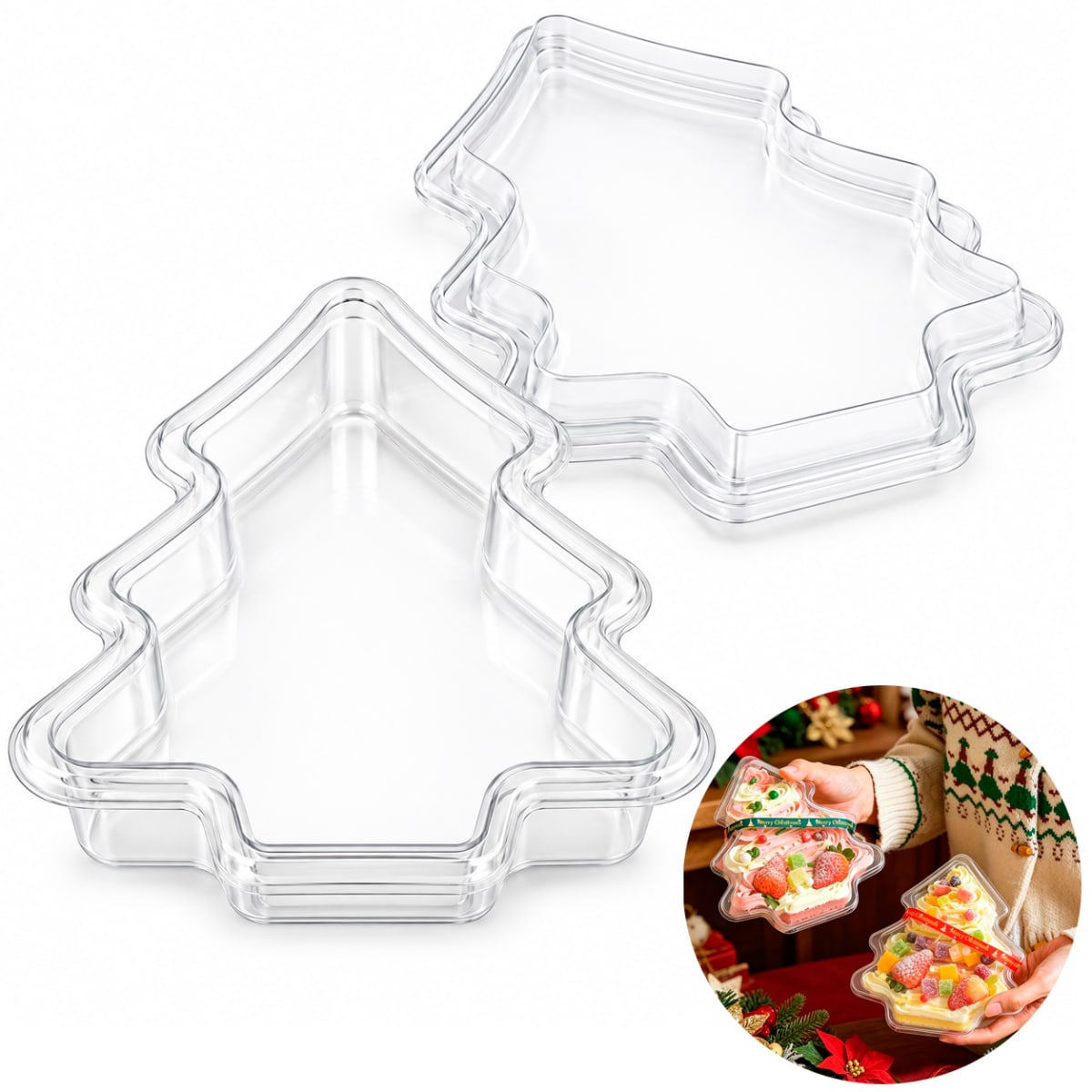 Caja Desechable Pino Transparente 5 Unidades 0