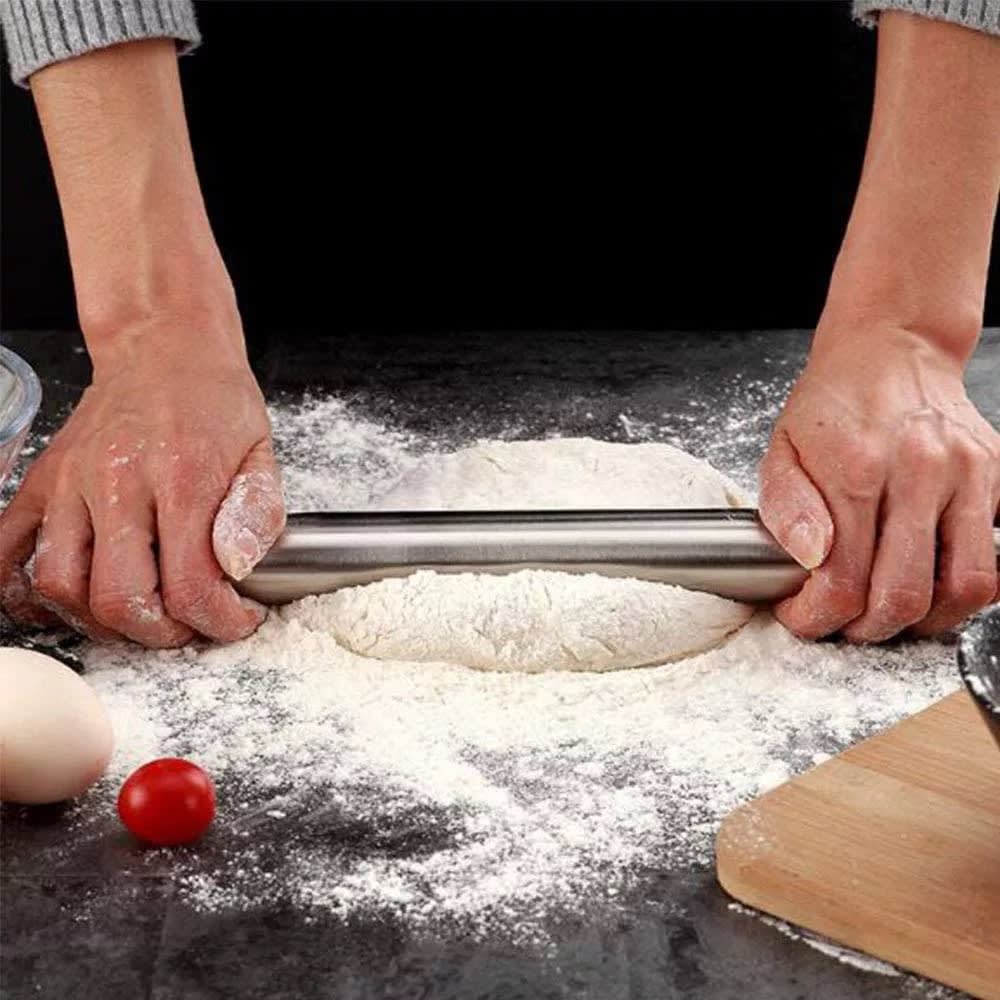 Rodillo Uslero Acero Inoxidable Liso 52 cm.1