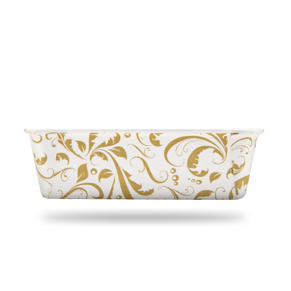 Molde Laminado Queque Blanco-Dorado 16x5x5 cm. 10 Unid.4
