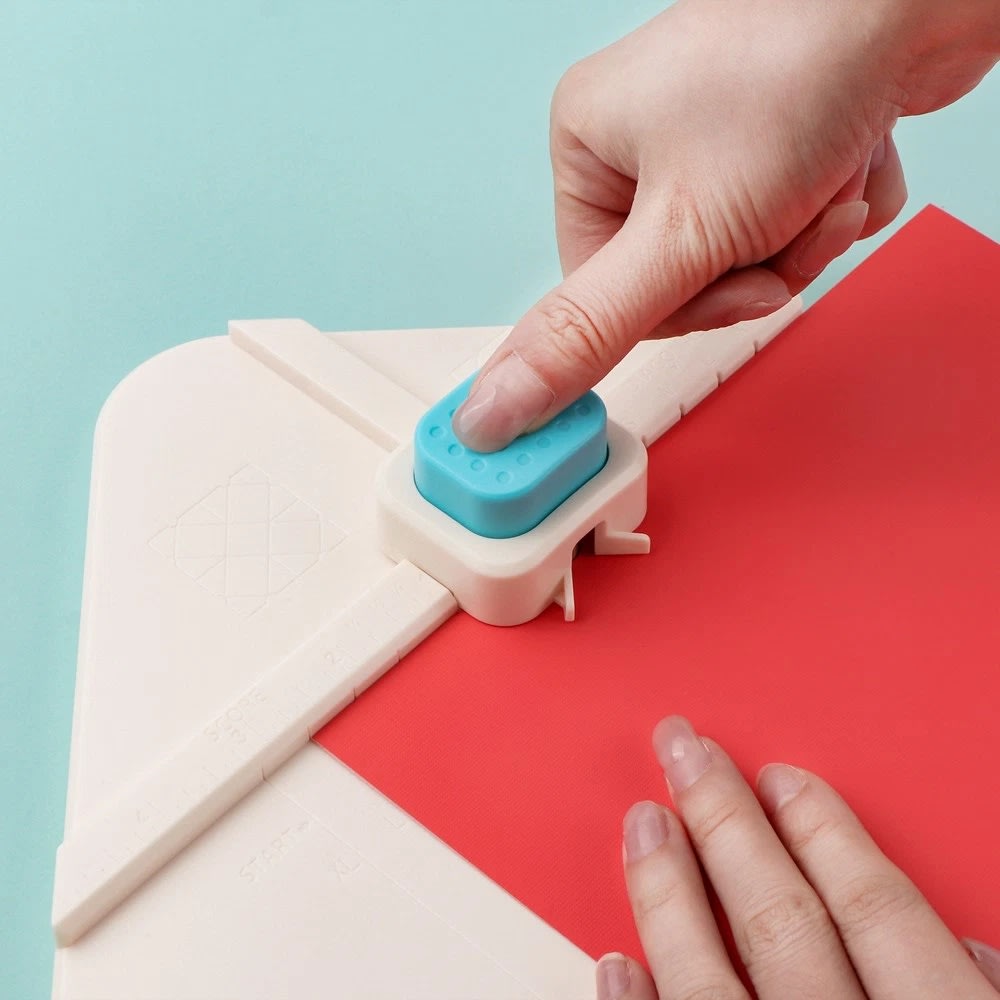 Plegadora Perforadora De Papel Sobres, Cajas Y Lazos 3 En 1 Naranja Esquinas11