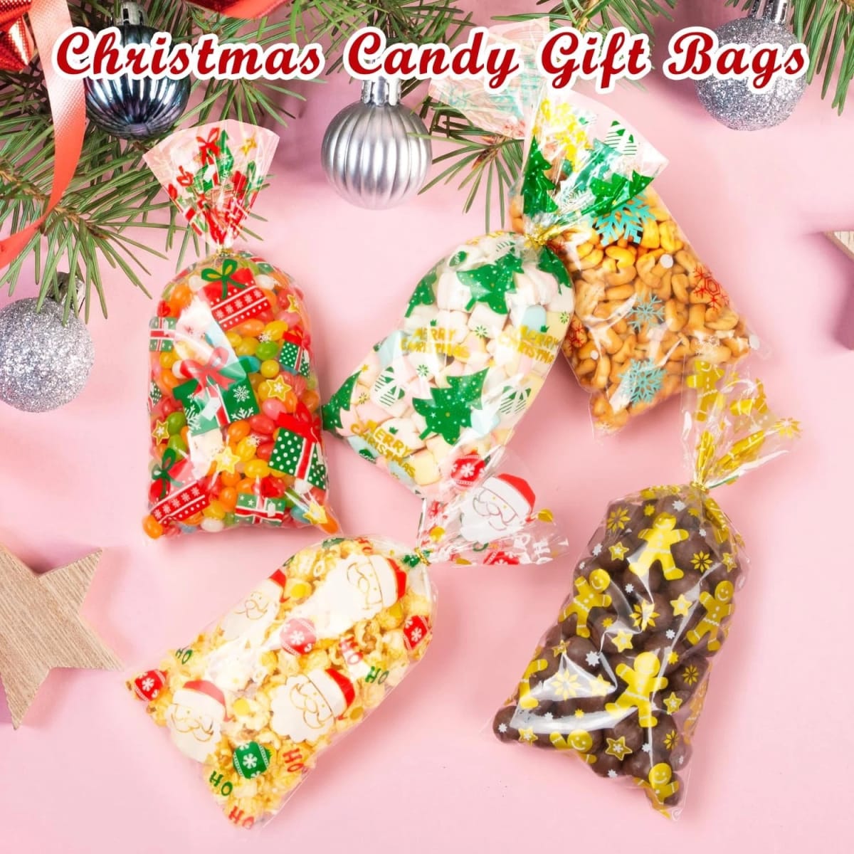 Set Bolsa Celofán Navidad N°3 12,5x27 cm. 10 Unidades2