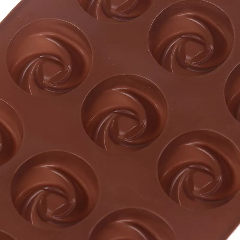 Molde Chocolate Rosa Remolino Silicona4