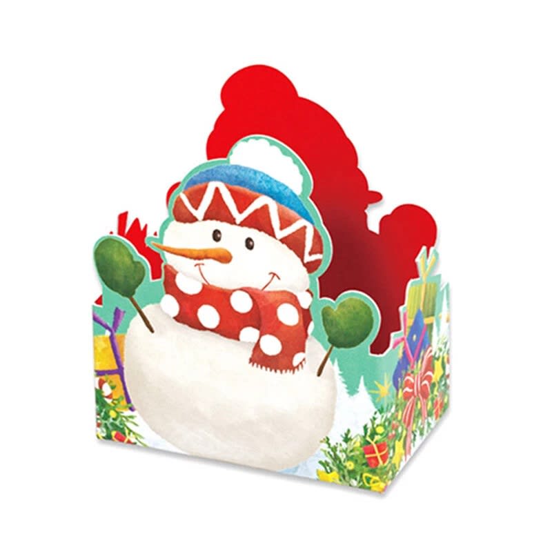 Set Bolsas con Base Cartulina Muñeco de Nieve 12x7x30 cm. - 10 Unidades3