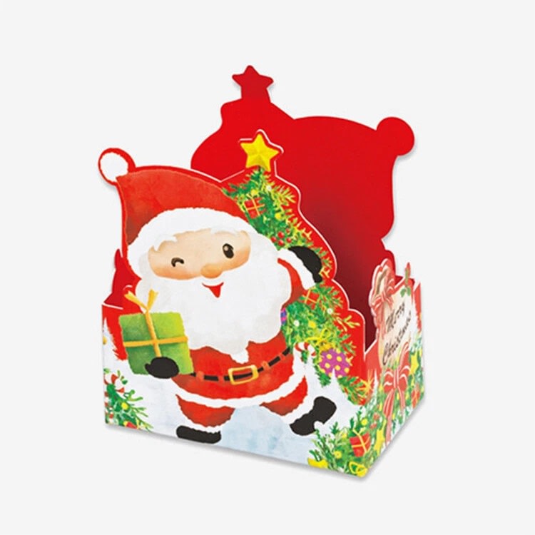 Set Bolsas con Base Cartulina Santa 12x7x30 cm. - 10 Unidades4