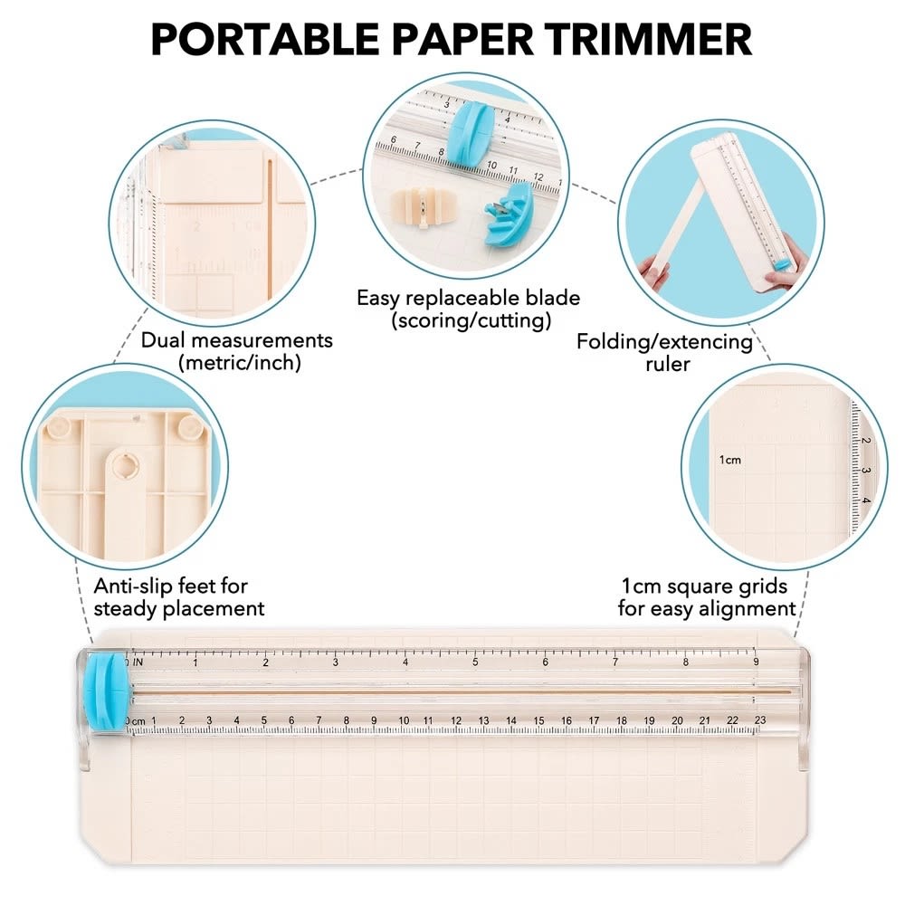 Guillotina Cortadora Papel Manual Portátil 23 Cm. Kamei10