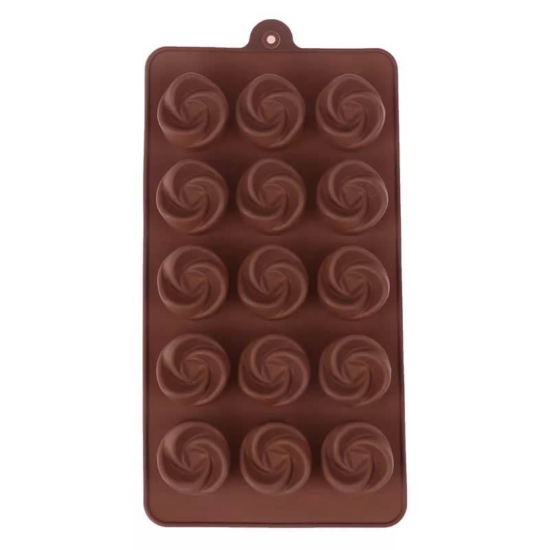 Molde Chocolate Rosa Remolino Silicona 0