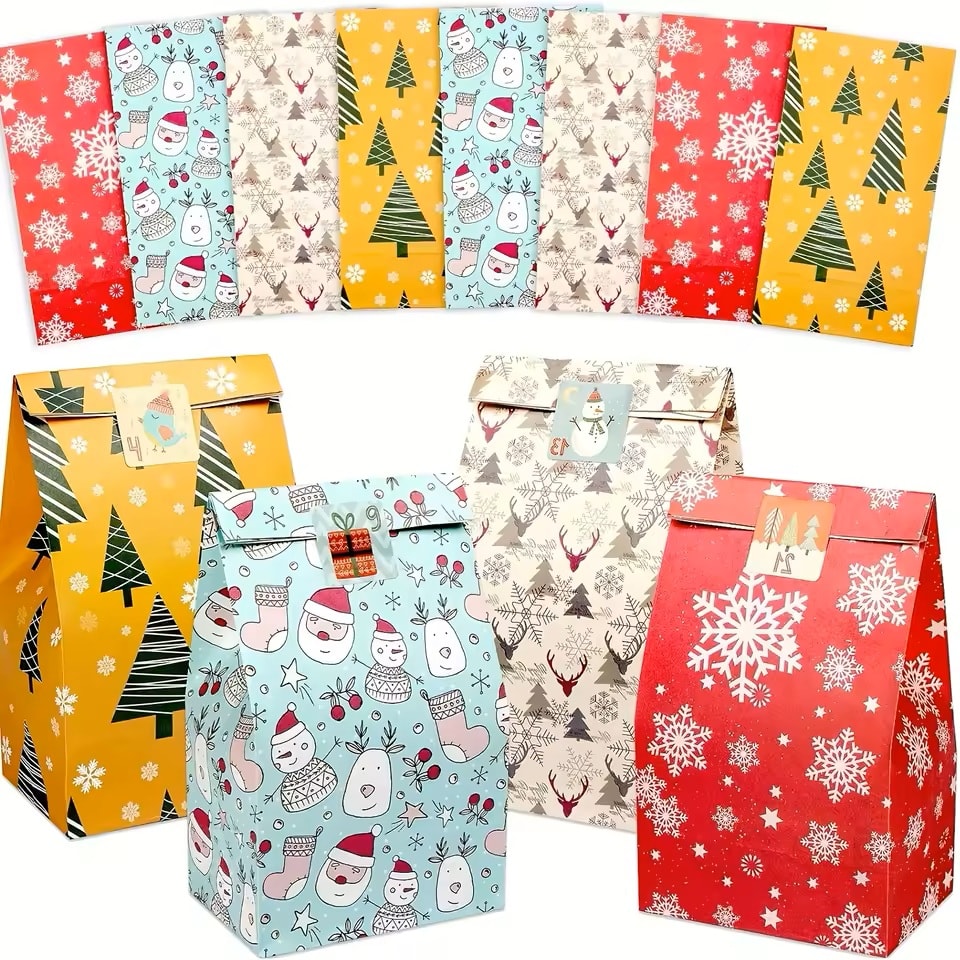 Set Bolsas de Papel Navidad con Sticker N°2 - 12 Unidades3