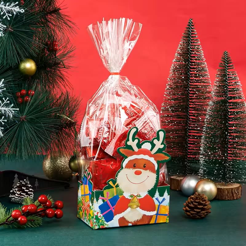 Set Bolsas con Base Cartulina Reno 12x7x30 cm. - 10 Unidades2