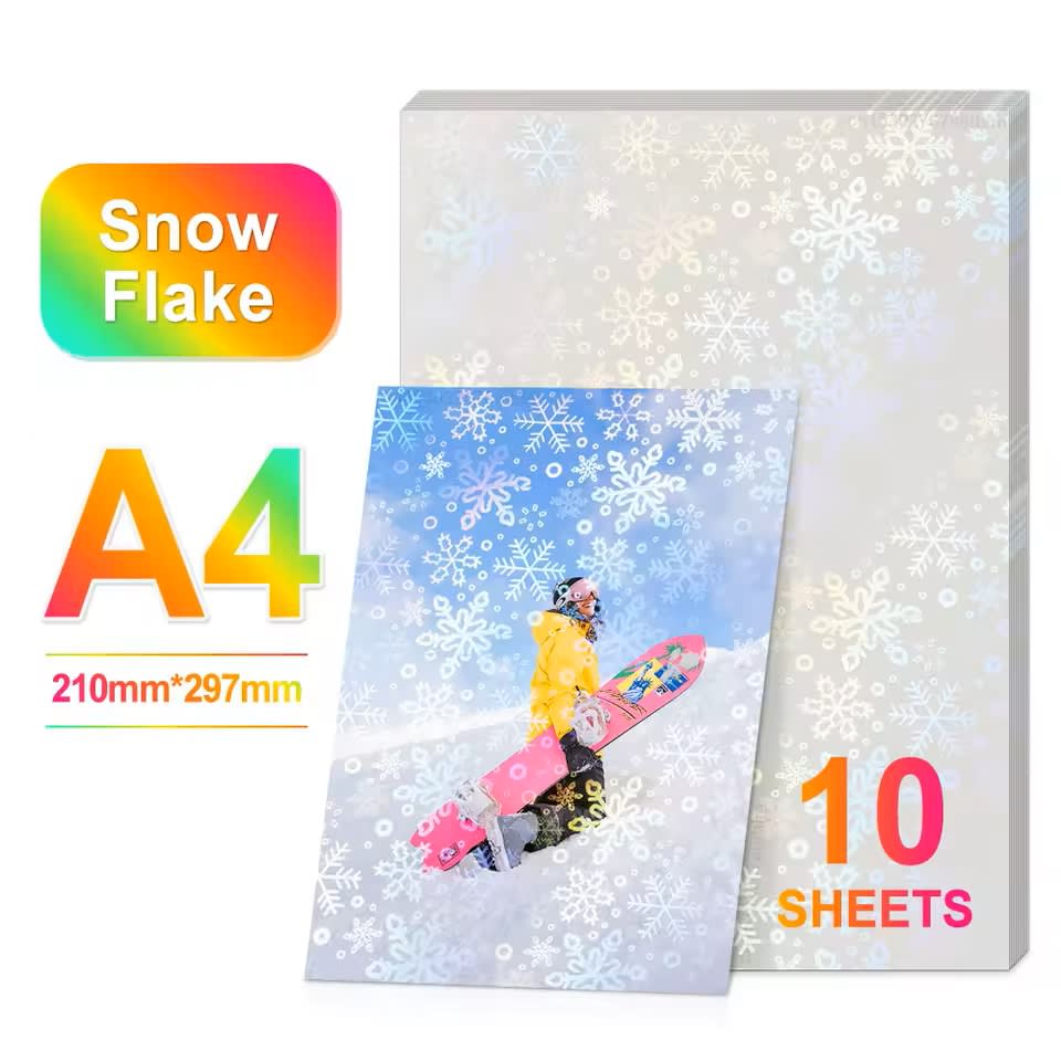 Laminado en Frio Efecto Copo de Nieve A4 - 10 Hojas3