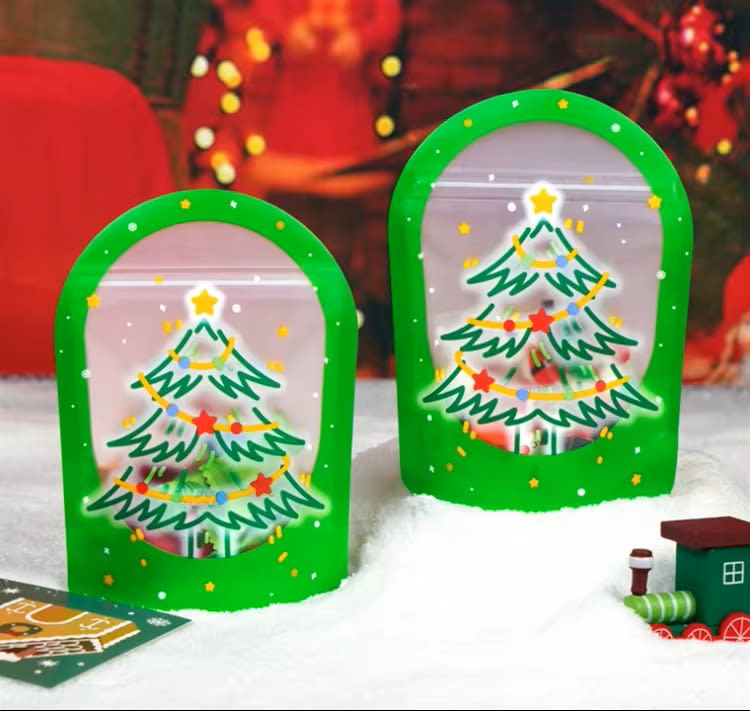 Bolsa Doypack Pino Verde con Fuelle y Cierre 16,5x12 cm. 5 Unidades2
