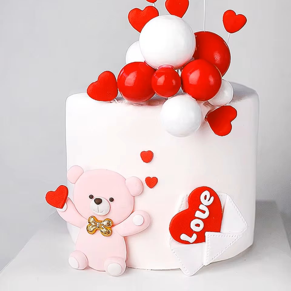 Esferas Decortativas para Tortas Rojo 20 Unidades2
