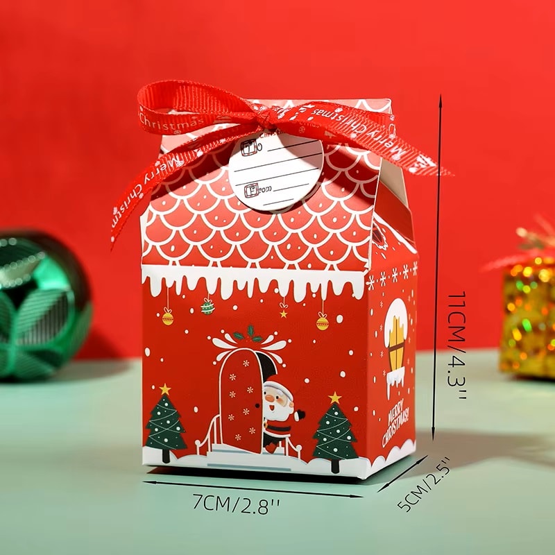 Set Cajas Casa Navidad Roja N°2 10x7x5 cm. 5 Unidades2