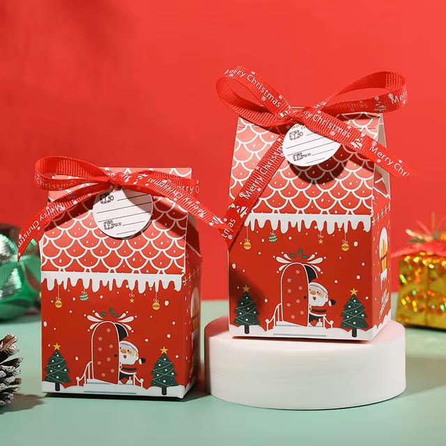 Set Cajas Casa Navidad Roja N°2 10x7x5 cm. 5 Unidades4