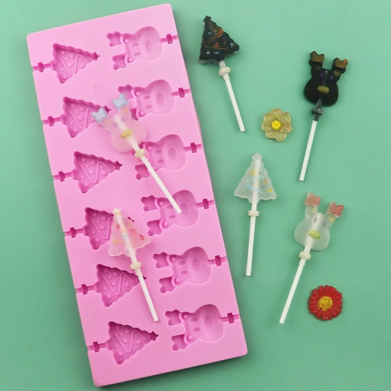 Molde Silicona Paletas Pino y Reno5