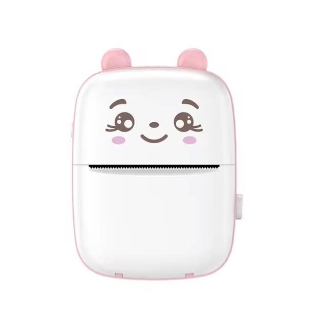 Mini Impresora Térmica Portátil 58 mm. Bluetooth Recargable Carita Rosada9