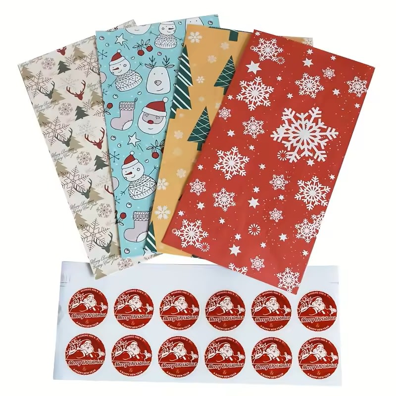 Set Bolsas de Papel Navidad con Sticker N°2 - 12 Unidades8