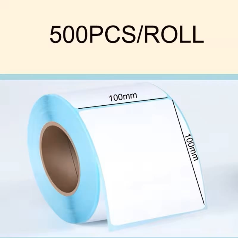 Rollo Etiquetas Térmicas Autoadhesivas 100x100 mm. 500 Unidades4