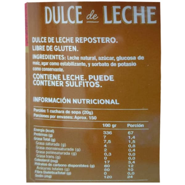 Dulce de Leche Repostero Santa Fe 3 kg.3