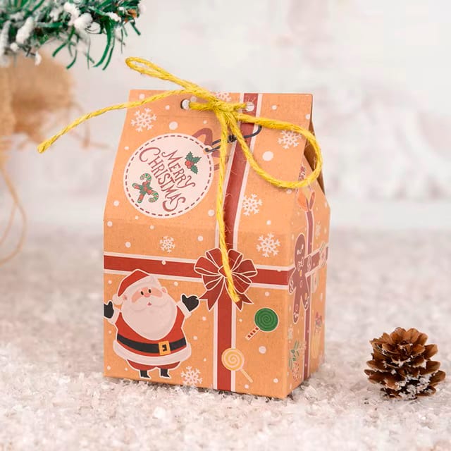 Set Cajas Casa Navidad Kraft N°5 10x7x5 cm. 4 Unidades2