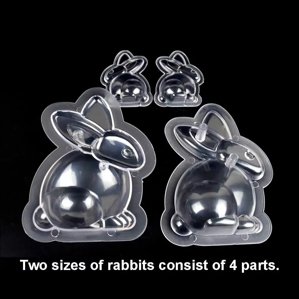 Set Moldes Acrílico Conejo 3D - 2 Unidades3