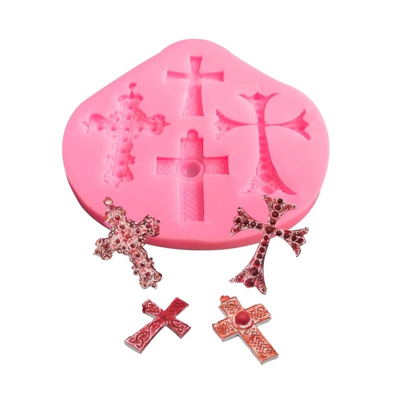 Molde Fondant 4 Cruces Silicona4