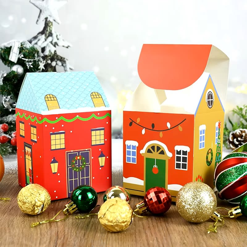 Set Cajas Casa Navidad N°6 14x8,5x8,5 cm. 4 Unidades3