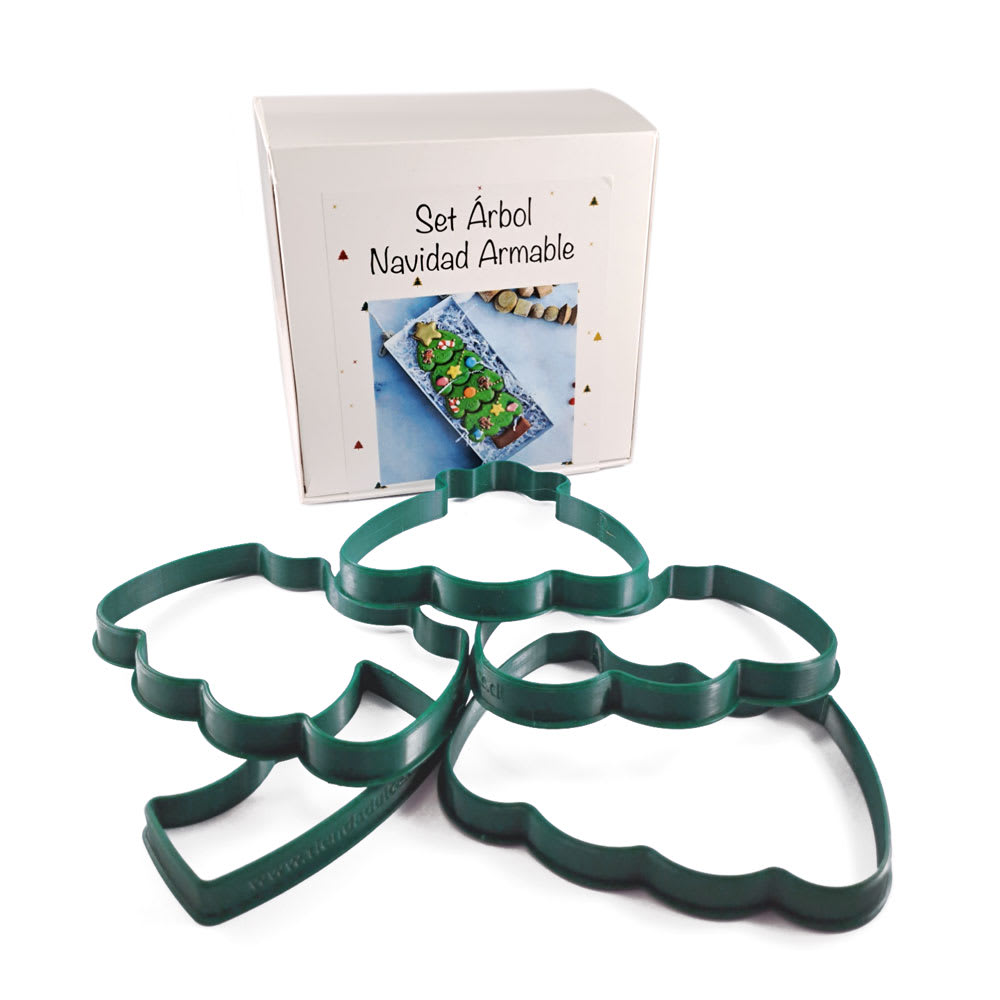 Set Cortadores Plásticos Árbol Navidad Armable 5 Piezas5
