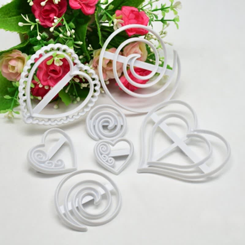 Set Cortadores Plásticos Corazones 7 Piezas2