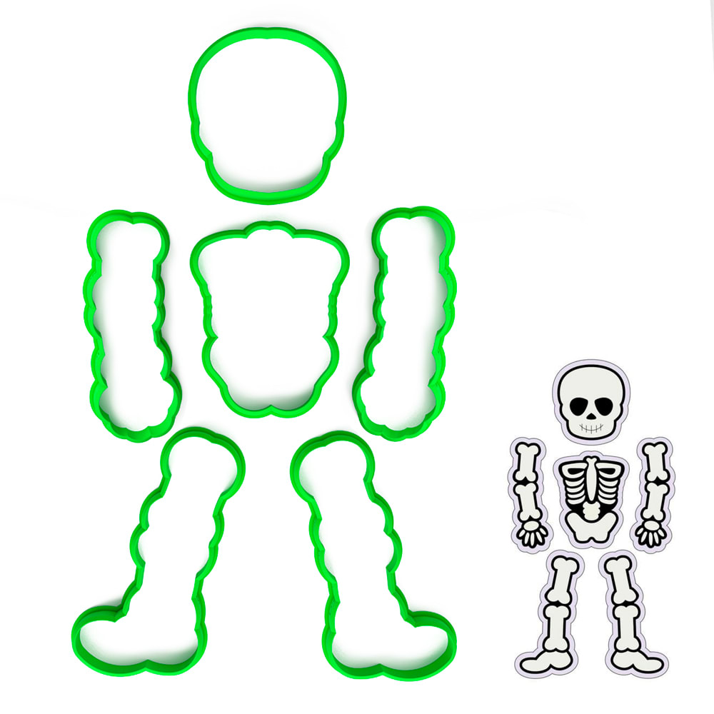 Set Cortadores Esqueleto 25 cm. 6 Piezas 0